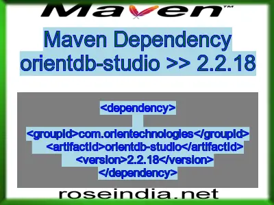 Maven dependency of orientdb-studio version 2.2.18