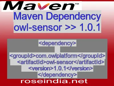 Maven dependency of owl-sensor version 1.0.1