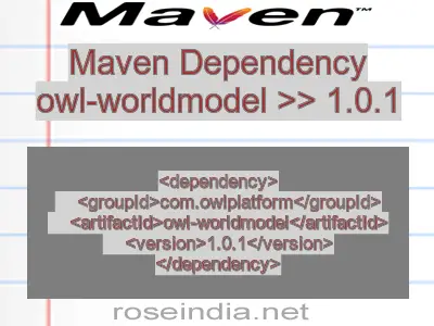 Maven dependency of owl-worldmodel version 1.0.1