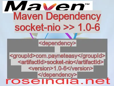 Maven dependency of socket-nio version 1.0-6