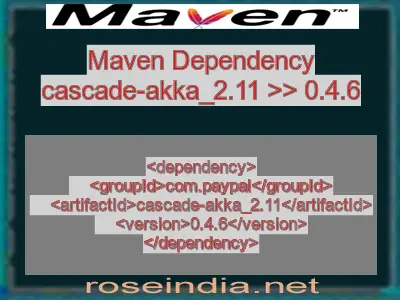 Maven dependency of cascade-akka_2.11 version 0.4.6