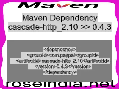 Maven dependency of cascade-http_2.10 version 0.4.3