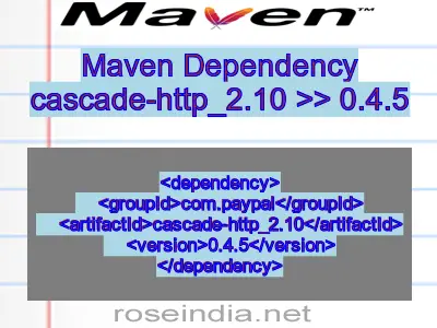 Maven dependency of cascade-http_2.10 version 0.4.5