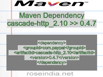 Maven dependency of cascade-http_2.10 version 0.4.7