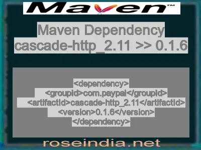 Maven dependency of cascade-http_2.11 version 0.1.6