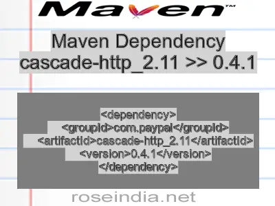 Maven dependency of cascade-http_2.11 version 0.4.1