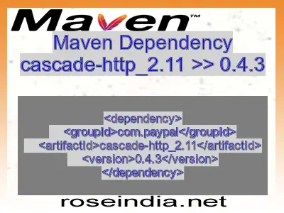 Maven dependency of cascade-http_2.11 version 0.4.3