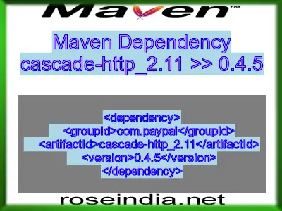 Maven dependency of cascade-http_2.11 version 0.4.5