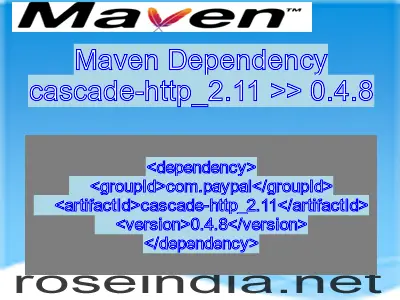 Maven dependency of cascade-http_2.11 version 0.4.8