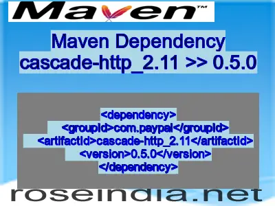 Maven dependency of cascade-http_2.11 version 0.5.0