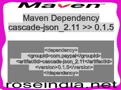 Maven dependency of cascade-json_2.11 version 0.1.5