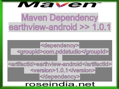 Maven dependency of earthview-android version 1.0.1