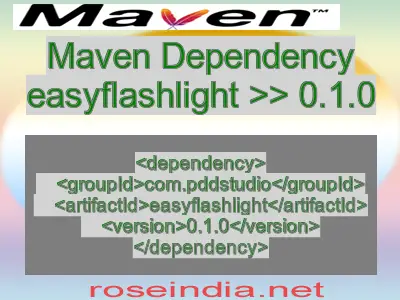 Maven dependency of easyflashlight version 0.1.0