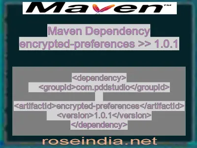 Maven dependency of encrypted-preferences version 1.0.1