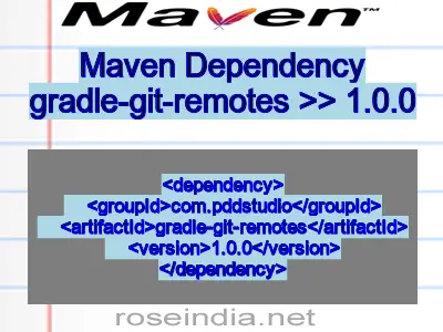 Maven dependency of gradle-git-remotes version 1.0.0