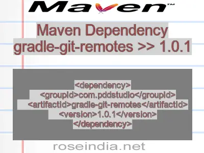 Maven dependency of gradle-git-remotes version 1.0.1