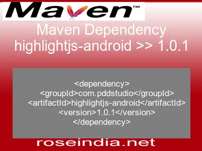 Maven dependency of highlightjs-android version 1.0.1