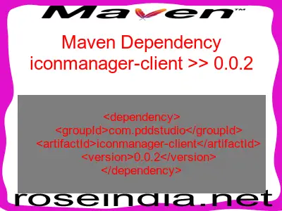 Maven dependency of iconmanager-client version 0.0.2