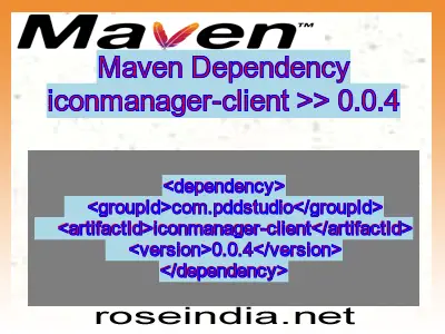 Maven dependency of iconmanager-client version 0.0.4