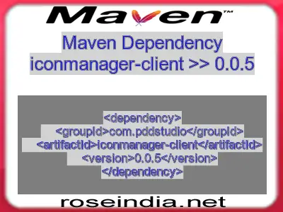 Maven dependency of iconmanager-client version 0.0.5