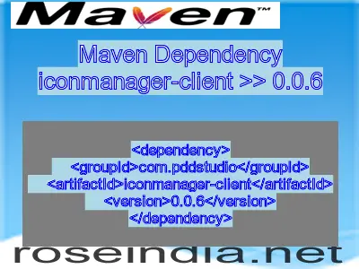 Maven dependency of iconmanager-client version 0.0.6