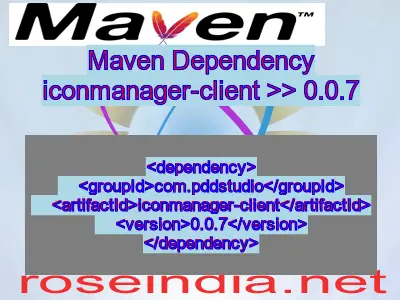 Maven dependency of iconmanager-client version 0.0.7