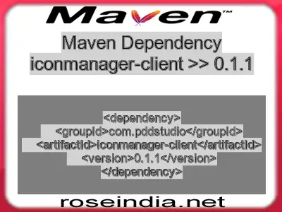 Maven dependency of iconmanager-client version 0.1.1