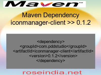 Maven dependency of iconmanager-client version 0.1.2