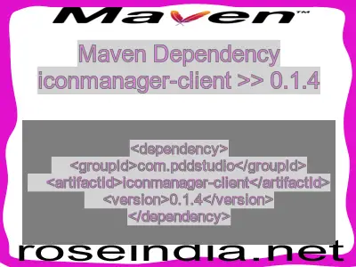 Maven dependency of iconmanager-client version 0.1.4