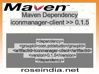 Maven dependency of iconmanager-client version 0.1.5