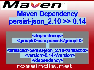 Maven dependency of persist-json_2.10 version 0.14