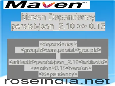 Maven dependency of persist-json_2.10 version 0.15