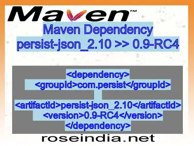 Maven dependency of persist-json_2.10 version 0.9-RC4