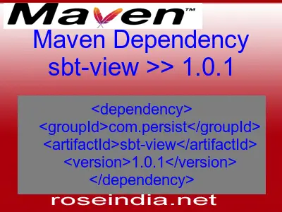 Maven dependency of sbt-view version 1.0.1