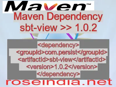 Maven dependency of sbt-view version 1.0.2