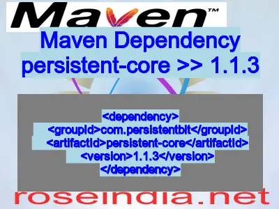 Maven dependency of persistent-core version 1.1.3