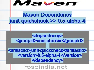 Maven dependency of junit-quickcheck version 0.5-alpha-4