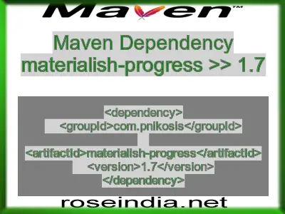 Maven dependency of materialish-progress version 1.7