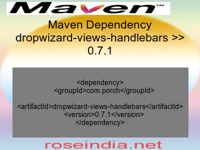 Maven dependency of dropwizard-views-handlebars version 0.7.1