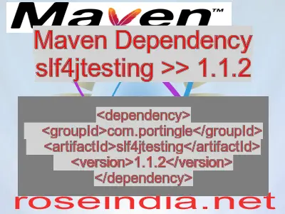 Maven dependency of slf4jtesting version 1.1.2