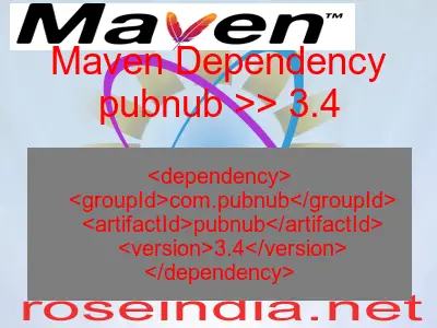 Maven dependency of pubnub version 3.4