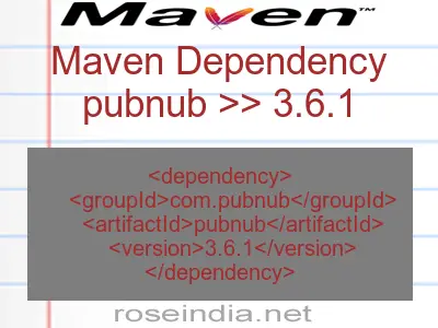 Maven dependency of pubnub version 3.6.1