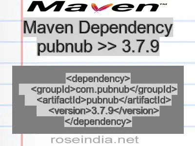 Maven dependency of pubnub version 3.7.9