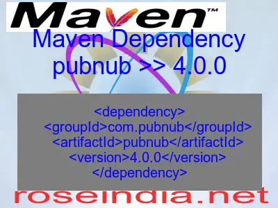 Maven dependency of pubnub version 4.0.0