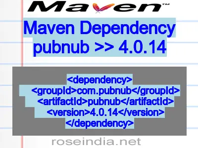 Maven dependency of pubnub version 4.0.14