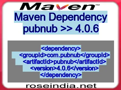 Maven dependency of pubnub version 4.0.6