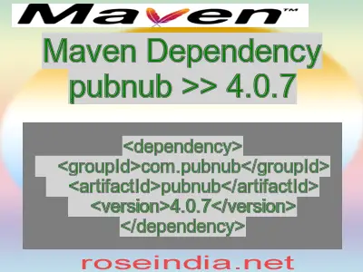 Maven dependency of pubnub version 4.0.7