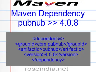 Maven dependency of pubnub version 4.0.8