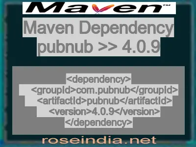 Maven dependency of pubnub version 4.0.9