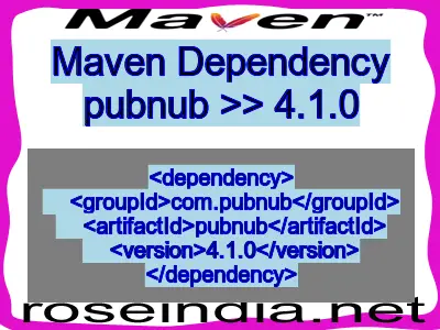 Maven dependency of pubnub version 4.1.0